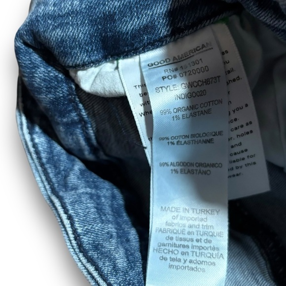 Good American Jeans Women's Indigo Distressed Stretch Jeans Size 27 x 25 - Picture 7 of 7